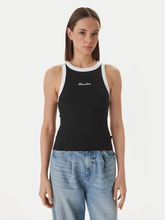 Zdjęcie produktu Guess Jeans Top W6GPZ8 KF641 Czarny Slim Fit