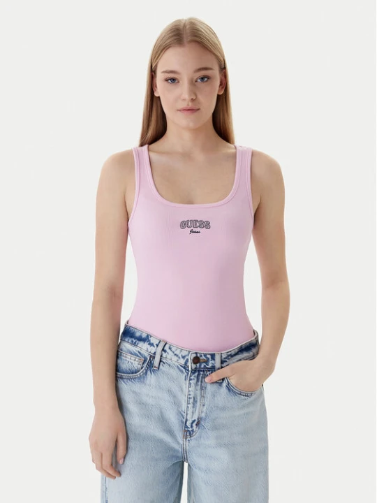 Zdjęcie produktu Guess Jeans Top W6RP20 KA0H1 Różowy Slim Fit