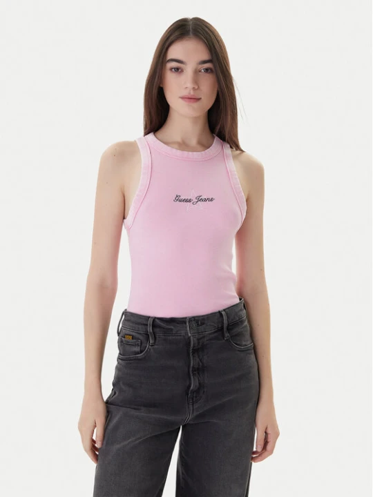 Zdjęcie produktu Guess Jeans Top W6RP23 KA0H1 Różowy Classic Fit