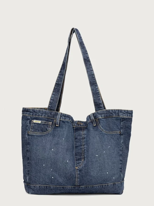 Zdjęcie produktu Guess Jeans torba materiałowa męska jeansowa granatowy
