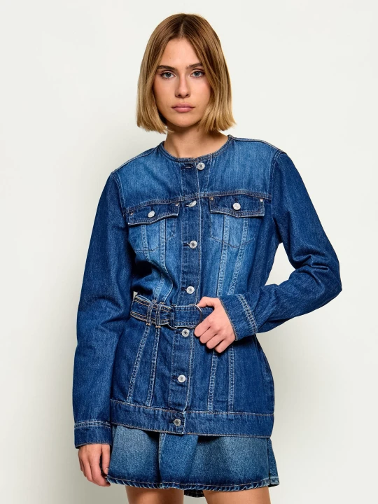 Zdjęcie produktu GUESS Jeansowa kurtka Yuna | Regular Fit niebieski
