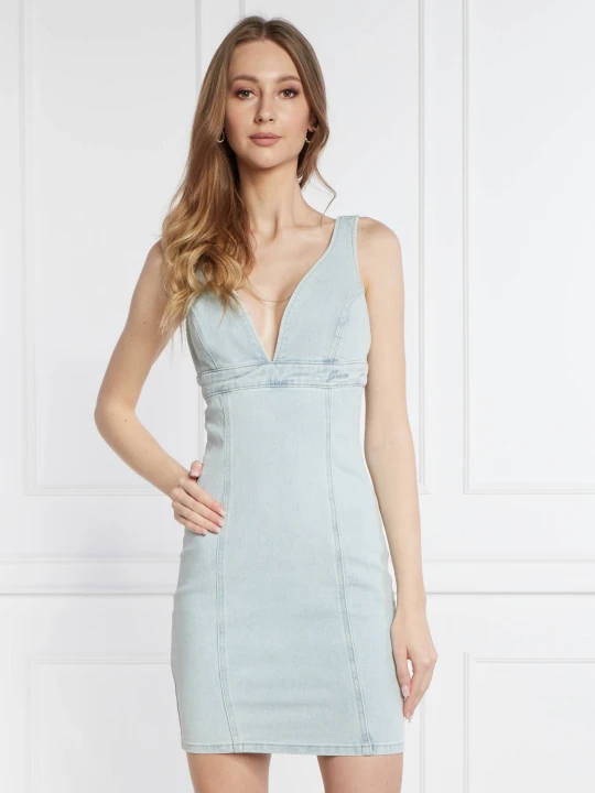 Zdjęcie produktu GUESS Jeansowa sukienka AIDA błękitny