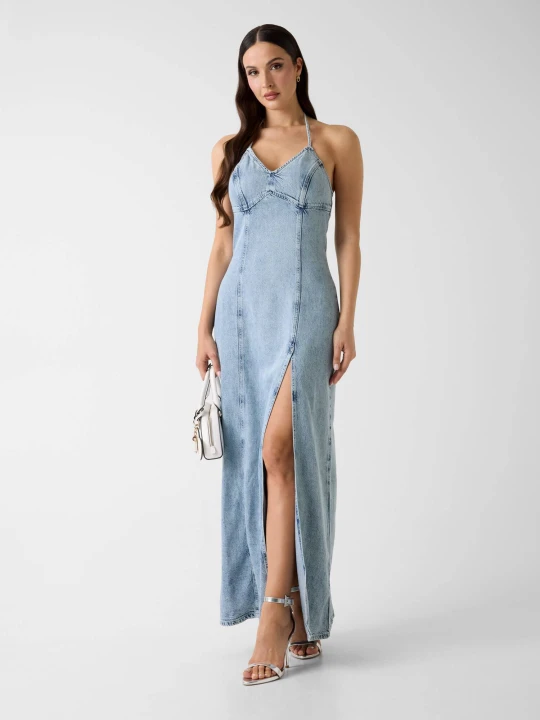 Zdjęcie produktu GUESS Jeansowa sukienka Jamelia błękitny