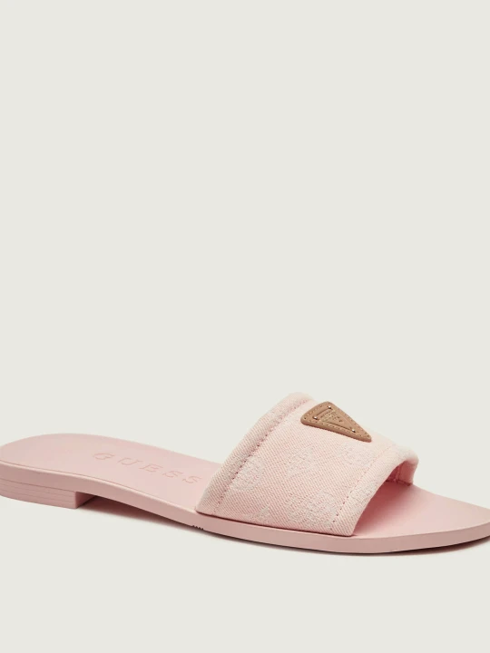 Zdjęcie produktu Guess Jeansowe klapki ELYSONE różowy