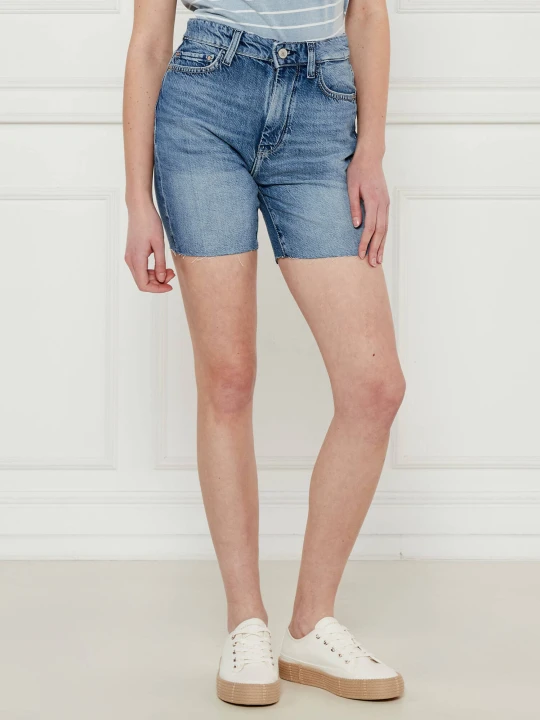 Zdjęcie produktu GUESS Jeansowe szorty 80S PEDAL | Regular Fit niebieski