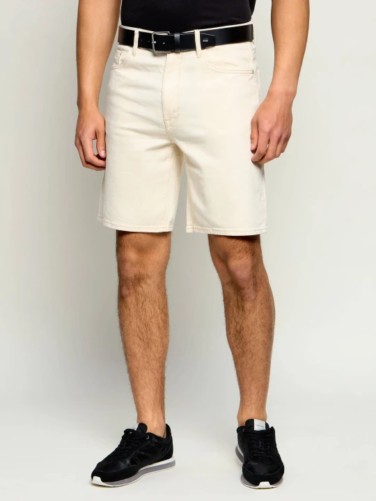 Zdjęcie produktu GUESS Jeansowe szorty CARSON | Relaxed fit kremowy