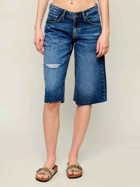 Zdjęcie produktu GUESS Jeansowe bermudy | Relaxed fit granatowy