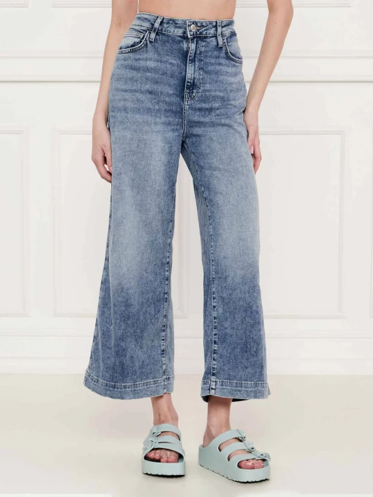 Zdjęcie produktu GUESS Jeansy BELLFLOWER | Relaxed fit | z dodatkiem lnu niebieski
