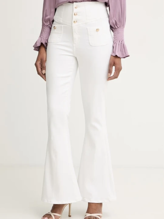 Zdjęcie produktu Guess jeansy flare damskie KAIRA biały
