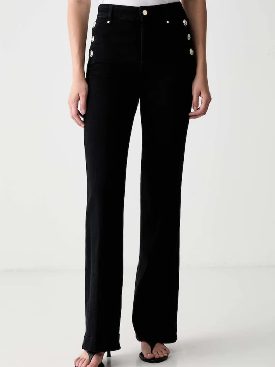 Zdjęcie produktu Guess jeansy regular damskie NEW FAYE czarny