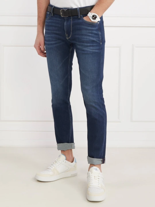 Zdjęcie produktu GUESS Jeansy | Slim Fit | z dodatkiem jedwabiu granatowy