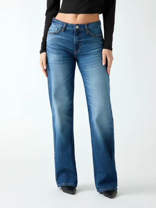 Zdjęcie produktu GUESS Jeansy Slouchy | Straight fit | mid rise niebieski
