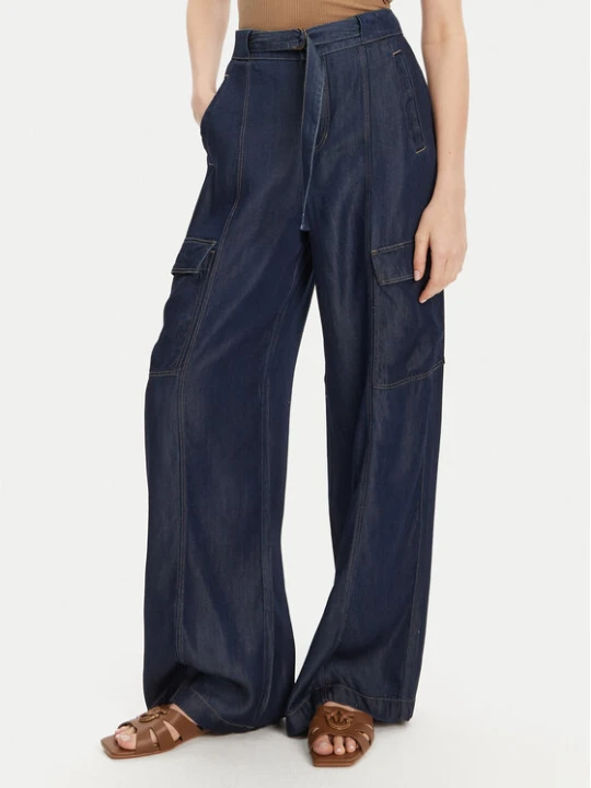 Zdjęcie produktu Guess Jeansy W5GA1T D5N61 Granatowy Wide Leg
