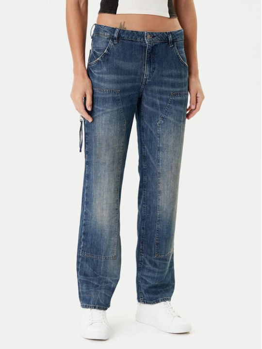 Zdjęcie produktu Guess Jeansy W5YA2E D5R0D Granatowy Straight Leg