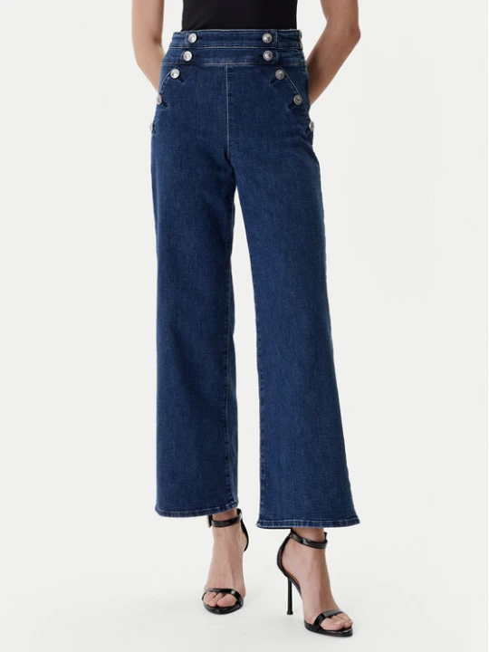 Zdjęcie produktu Guess Jeansy W6RA3R D0910 Granatowy Wide Leg