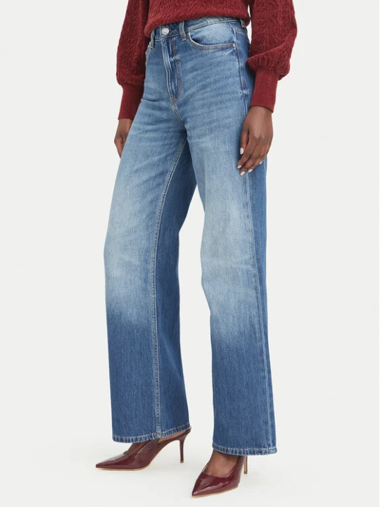 Zdjęcie produktu Guess Jeansy W6YA1A D1339 Niebieski Wide Leg