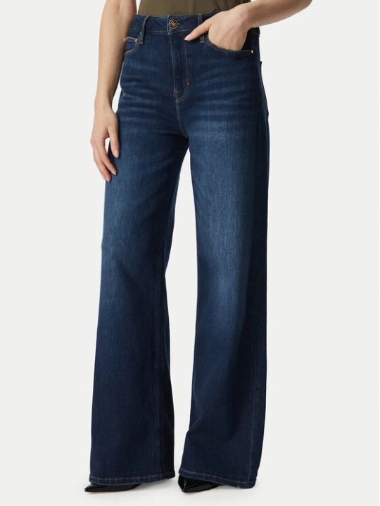 Zdjęcie produktu Guess Jeansy W6YA82 D1334 Granatowy Wide Leg