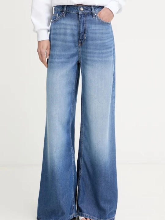 Zdjęcie produktu Guess jeansy wide leg damskie niebieski
