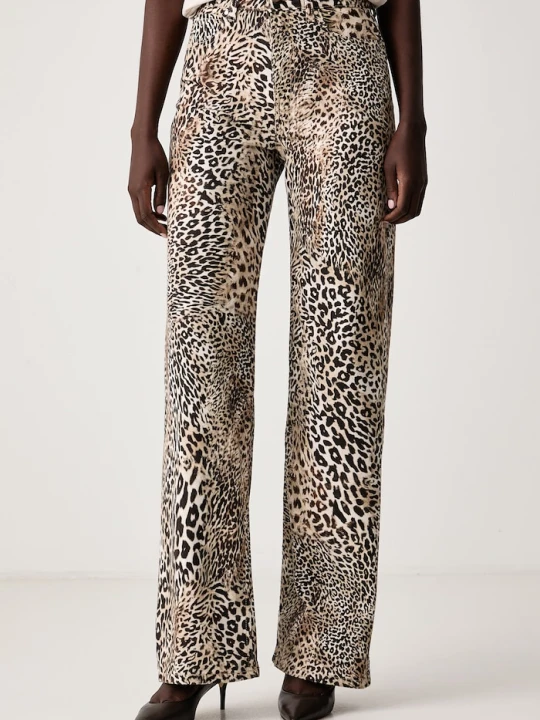 Zdjęcie produktu Guess jeansy wide leg damskie beżowy