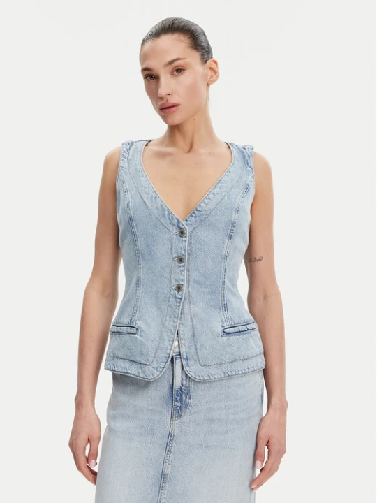 Zdjęcie produktu Guess Kamizelka W5GN89 D5B96 Niebieski Regular Fit