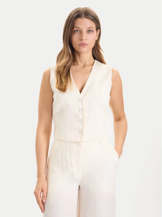 Zdjęcie produktu Guess Kamizelka W5YH51 WH5N2 Écru Regular Fit Kremowy