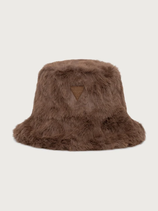Zdjęcie produktu Guess kapelusz bucket damski ILDE brązowy