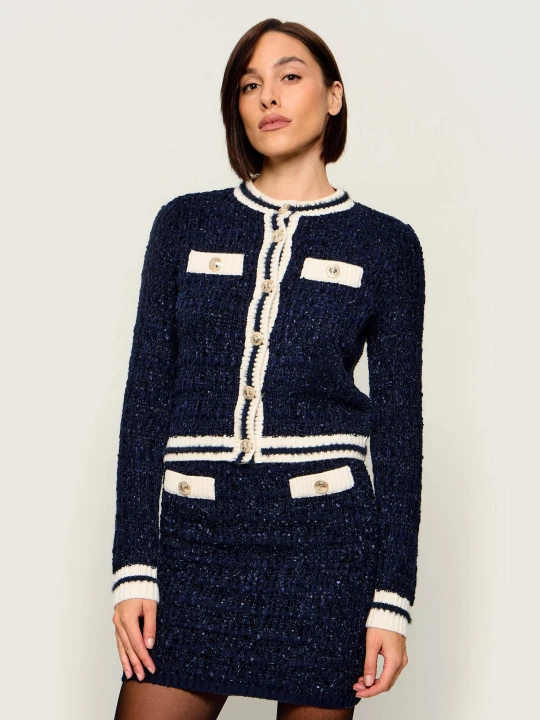Zdjęcie produktu GUESS Kardigan Aomori | Regular Fit granatowy