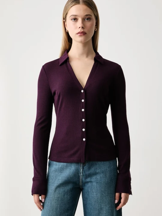 Zdjęcie produktu Guess kardigan damski BRIDGETTE fioletowy