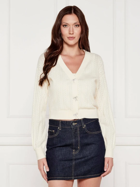Zdjęcie produktu GUESS Kardigan LYLA | Regular Fit ecru