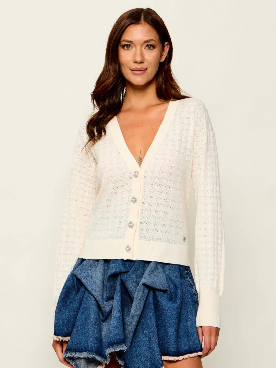 Zdjęcie produktu GUESS Kardigan Nina | Regular Fit beżowy