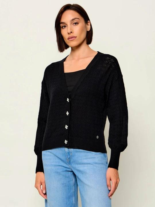 Zdjęcie produktu GUESS Kardigan Nina | Regular Fit czarny