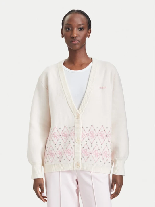 Zdjęcie produktu Guess Kardigan V6BR17 Z2279 Kremowy Regular Fit