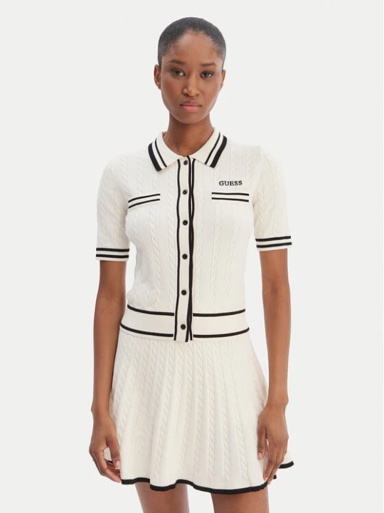 Zdjęcie produktu Guess Kardigan V6RR02 Z4652 Écru Regular Fit Kremowy