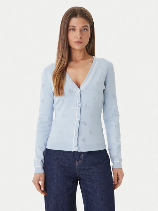 Zdjęcie produktu Guess Kardigan W6GR18 Z0605 Niebieski Regular Fit
