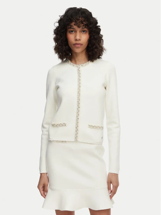 Zdjęcie produktu Guess Kardigan W6RR42 Z4422 Écru Regular Fit Kremowy