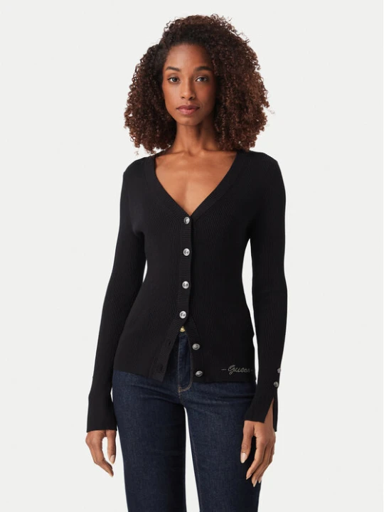 Zdjęcie produktu Guess Kardigan W6YR11 Z0950 Czarny Slim Fit