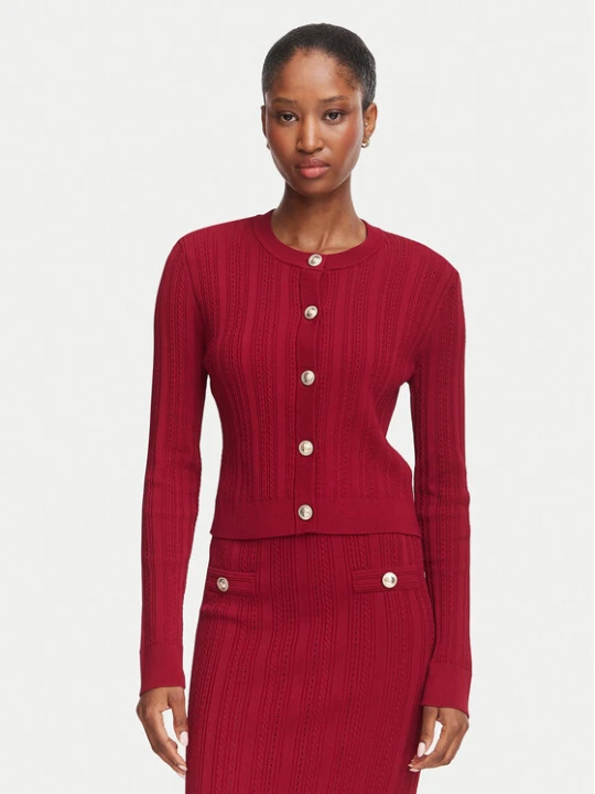 Zdjęcie produktu Guess Kardigan W6YR26 Z0973 Bordowy Regular Fit