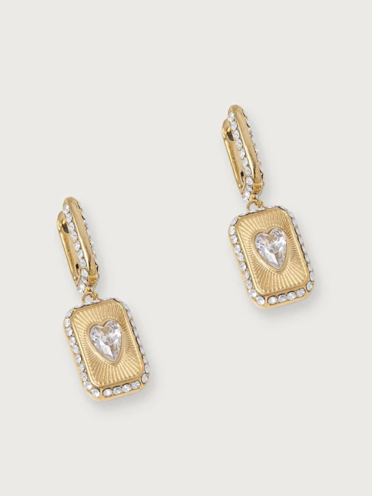 Zdjęcie produktu Guess kolczyki damskie CRYSTAL LOVE złoty
