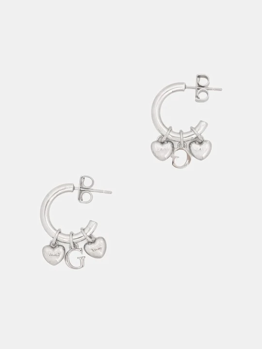 Zdjęcie produktu Guess kolczyki damskie ze stali nierdzewnej G TALISMAN srebrny