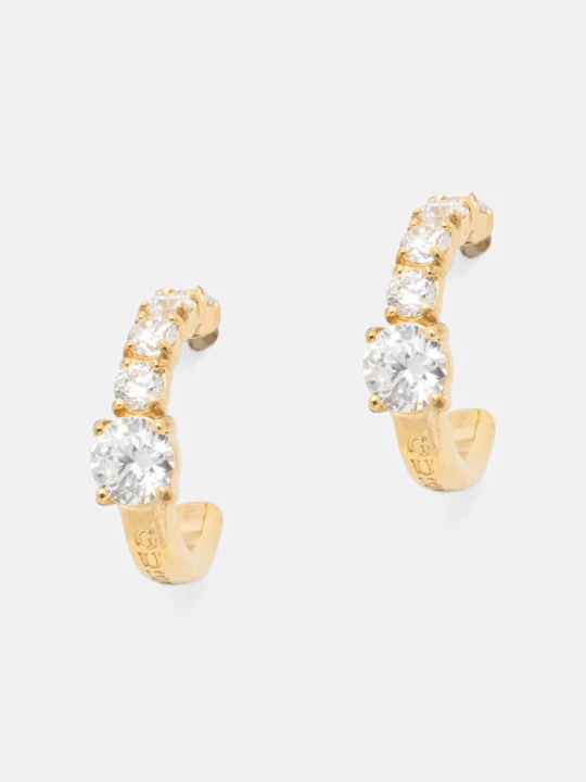 Zdjęcie produktu Guess kolczyki damskie ze stali nierdzewnej PIERCING STUDIO złoty