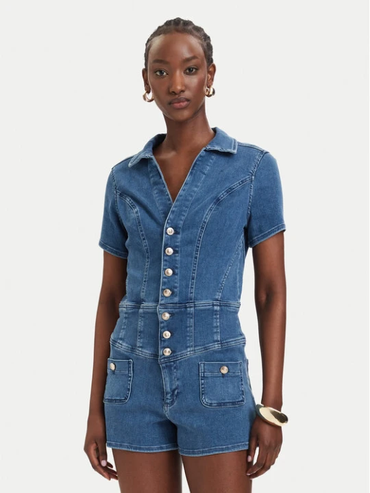 Zdjęcie produktu Guess Kombinezon W6GKA8 D1103 Niebieski Regular Fit