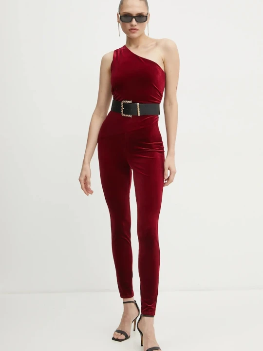 Zdjęcie produktu Guess kombinezon welurowy BAILEY bordowy