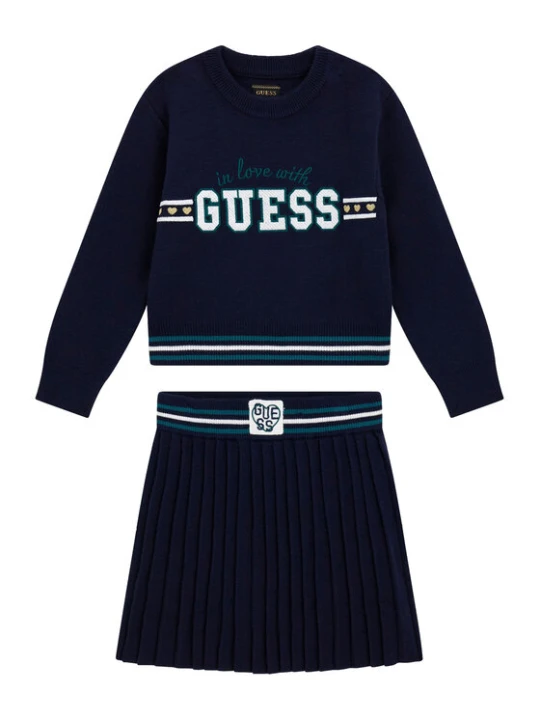 Zdjęcie produktu Guess Komplet bluzka i spódnica K6YG02 Z0815 Granatowy Regular Fit