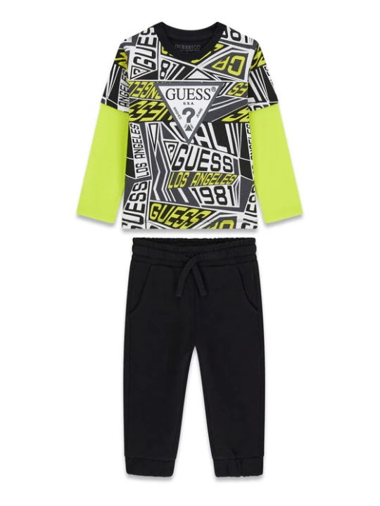 Zdjęcie produktu Guess Komplet bluzka i spodnie N6RG00 K8HM4 Kolorowy Regular Fit