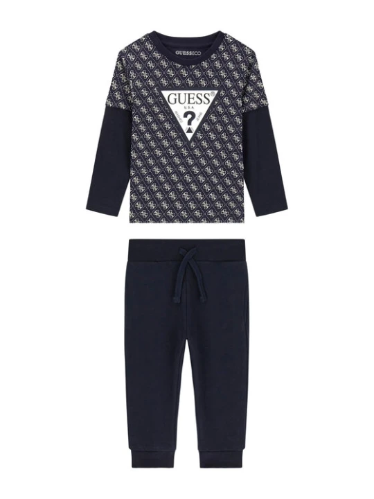 Zdjęcie produktu Guess Komplet bluzka i spodnie N6YG02 K4077 Granatowy Regular Fit