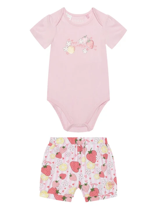 Zdjęcie produktu Guess Komplet body i szorty S6GG05 K6YW4 Różowy Regular Fit