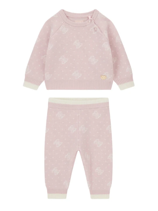 Zdjęcie produktu Guess Komplet sweter i spodnie materiałowe A6BG03 Z1320 Kremowy Regular Fit
