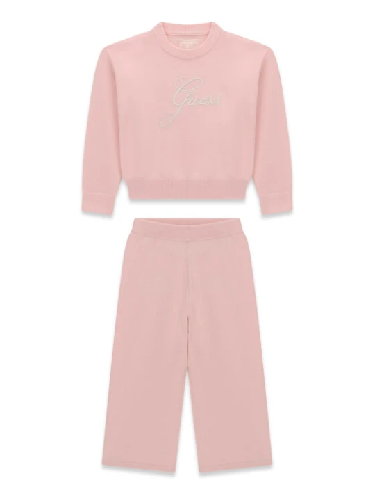 Zdjęcie produktu Guess Komplet sweter i spodnie materiałowe K6BG04 Z1291 Różowy jasny Regular Fit
