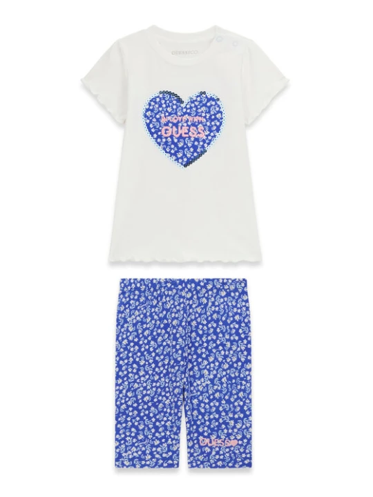 Zdjęcie produktu Guess Komplet t-shirt i legginsy A6GG03 K6YW4 Niebieski Regular Fit