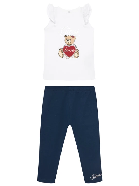 Zdjęcie produktu Guess Komplet t-shirt i legginsy A6RG02 KA6W4 Kolorowy Regular Fit